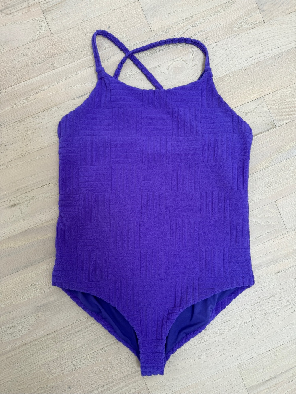 Beach Riot Girls Terry Purple One-Piece Julia Swimsuit